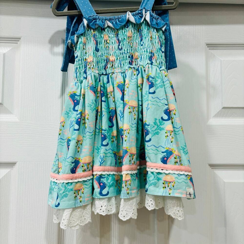 Love and Grow Seahorse and Jellyfish Dress Size 5 - Picture 2 of 6